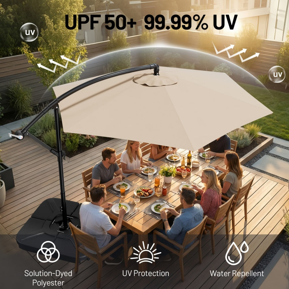 10-Foot Patio Umbrella with UV Protection and Multiple Color Options detail image