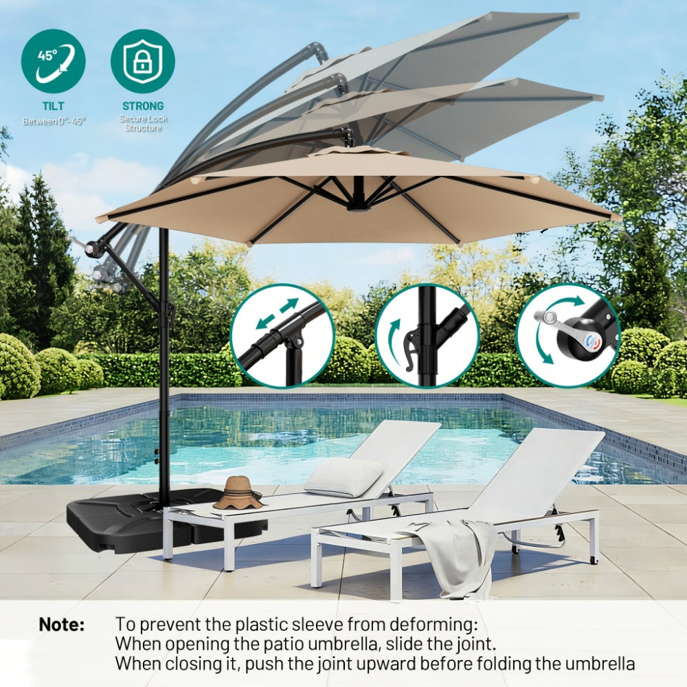10-Foot Patio Umbrella with UV Protection and Multiple Color Options detail image - detail view 5