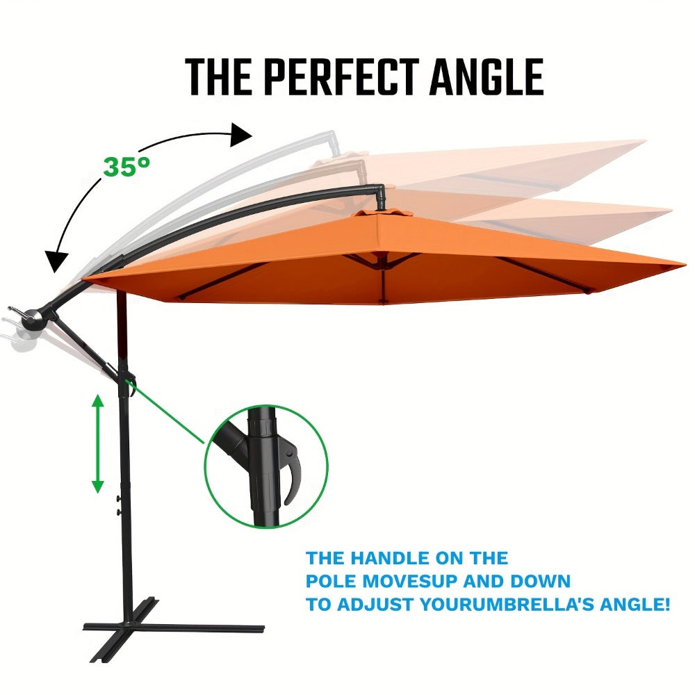 10-Foot Patio Umbrella with UV Protection and Tilt Adjustment detail image - detail view 10