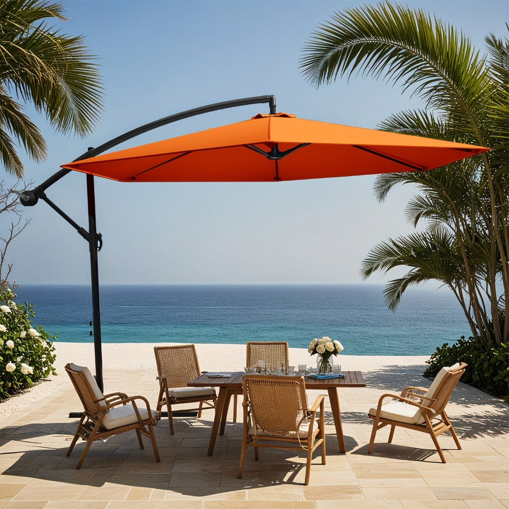 Patio Umbrella, 10ft Outdoor Patio Market Umbrella UPF50+ UV Protection 8 Fiberglass Ribs shown in the main product view