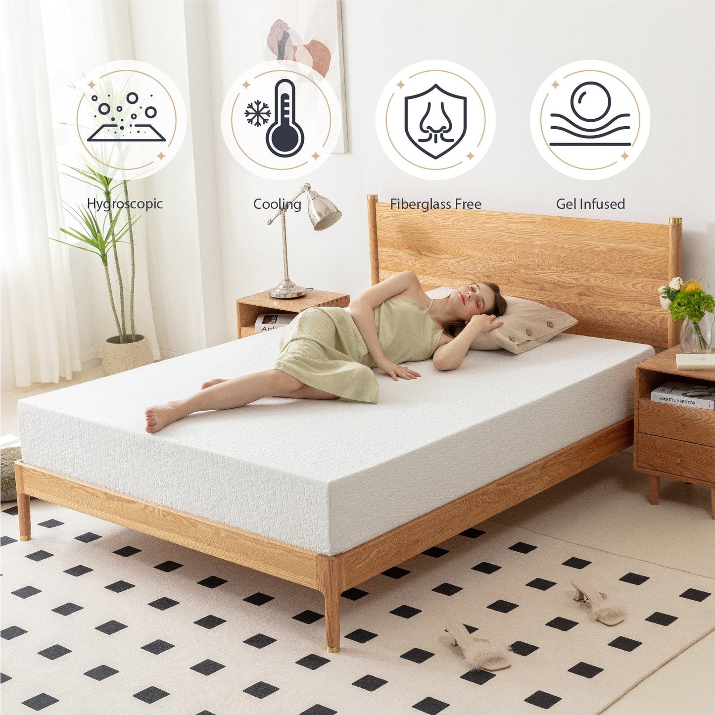 10-Inch Mattress with Memory Foam for Bedroom Comfort and Support detail image - detail view 22