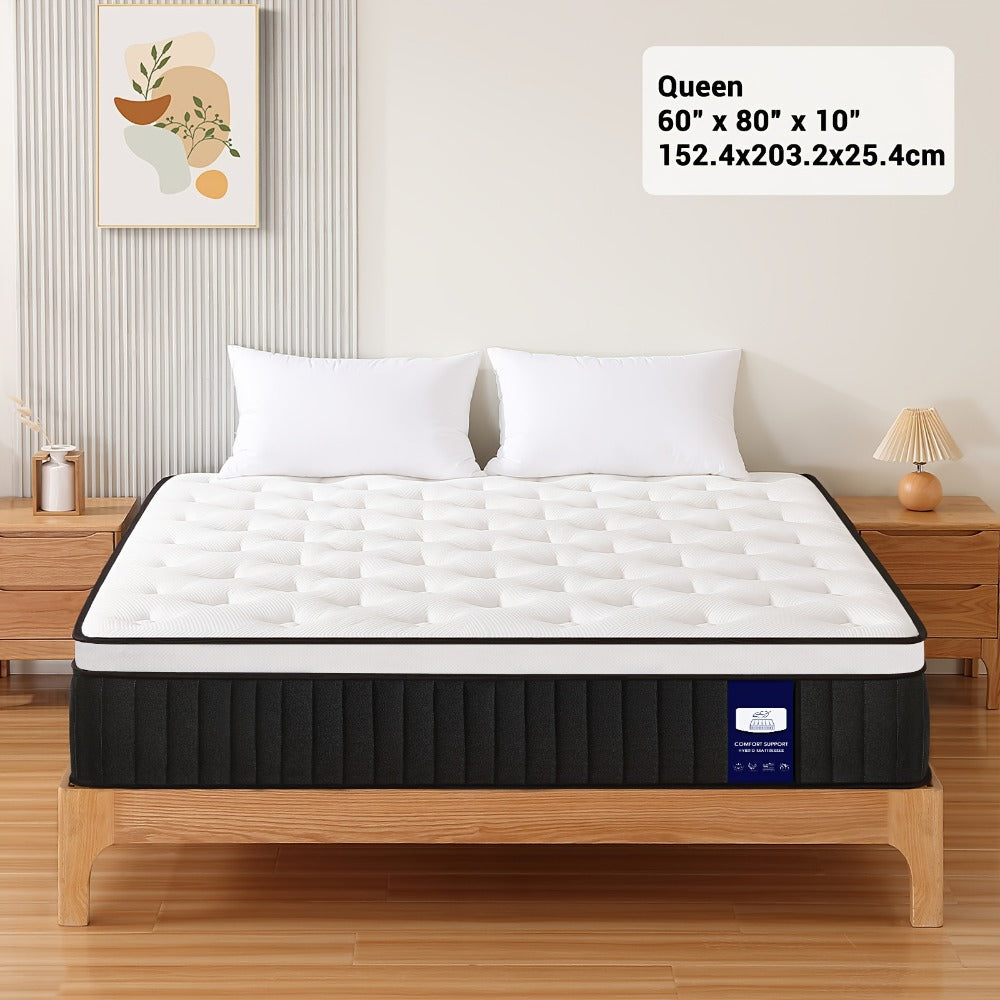 10-Inch Queen Mattress with Memory Foam, Medium-Firm Bed Mattress detail image - detail view 3