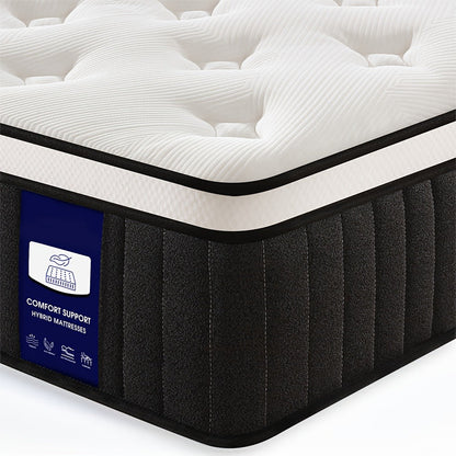 Mattress, 10 Inch Queen Size Hybrid CertiPUR Certified Cooling Memory Foam, Individually shown in the main product view