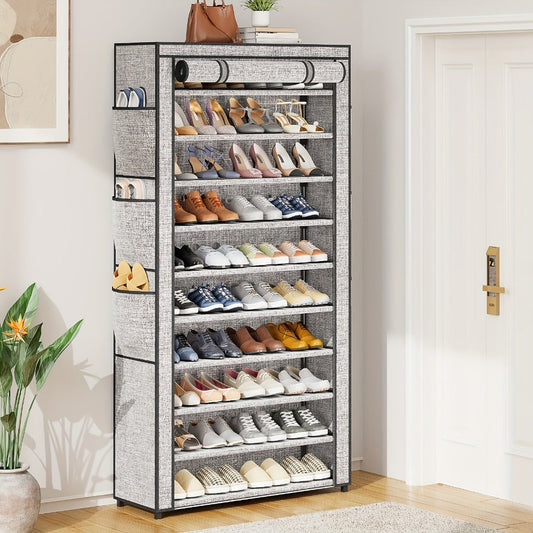 Shoe Rack, Organizer Large Capacity 10 Tier 6 Tier Freestanding Dustproof Shoe Storage shown in the main product view
