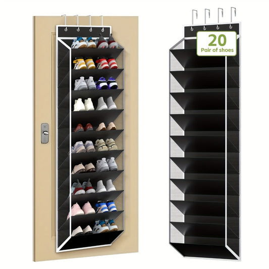 10-Tier Metal Shoe Organizer with Tool-Free Assembly for Organized Everyday Storage detail image