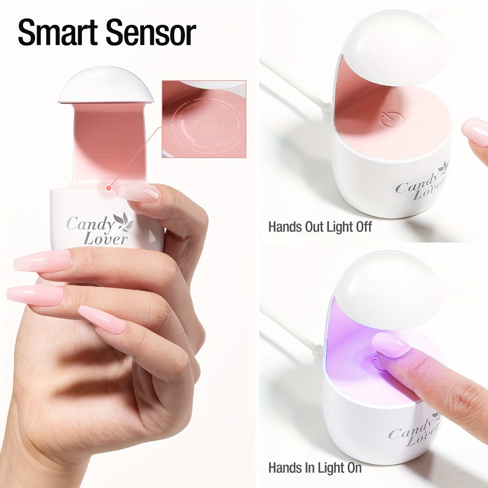 Mini UV LED Nail Lamp, Portable Compact Gel Nail Curing Light for Travel & Home, Fast Gel Polish Dryer for