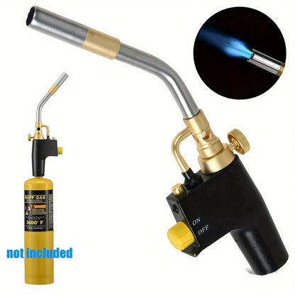Trigger Start Propane Torch Head, High Intensity Flame MAPP Gas Torch with Instant On/Off Trigger, Adjustable Flame Control, Piezo Ignition, for Soldering Brazing Welding Heating Searing Sous Vide