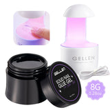 Solid glue + nail lamp