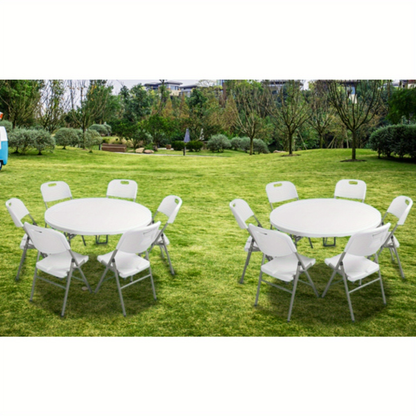 Round Bi-Fold Table in 4-Foot or 5-Foot Diameter with One-, Two- or Four-Table Pack Options