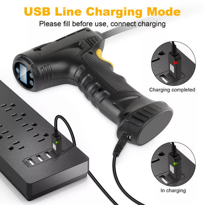 Portable Air Compressor 5200mAh – Wireless Rechargeable Tire Inflator with Digital Pressure Gauge for Car, Bicycle & Ball, Auto Shut-Off, USB Charging, Compact Cordless Air Pump