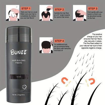 27.5-Gram Hair Fiber Powder in Seven Shades from Black and Brown to Blonde, Auburn and Gray
