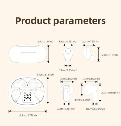 Four-Earbud Wireless Set with Two In-Ear Styles, Digital Charging Case and Three Color Options