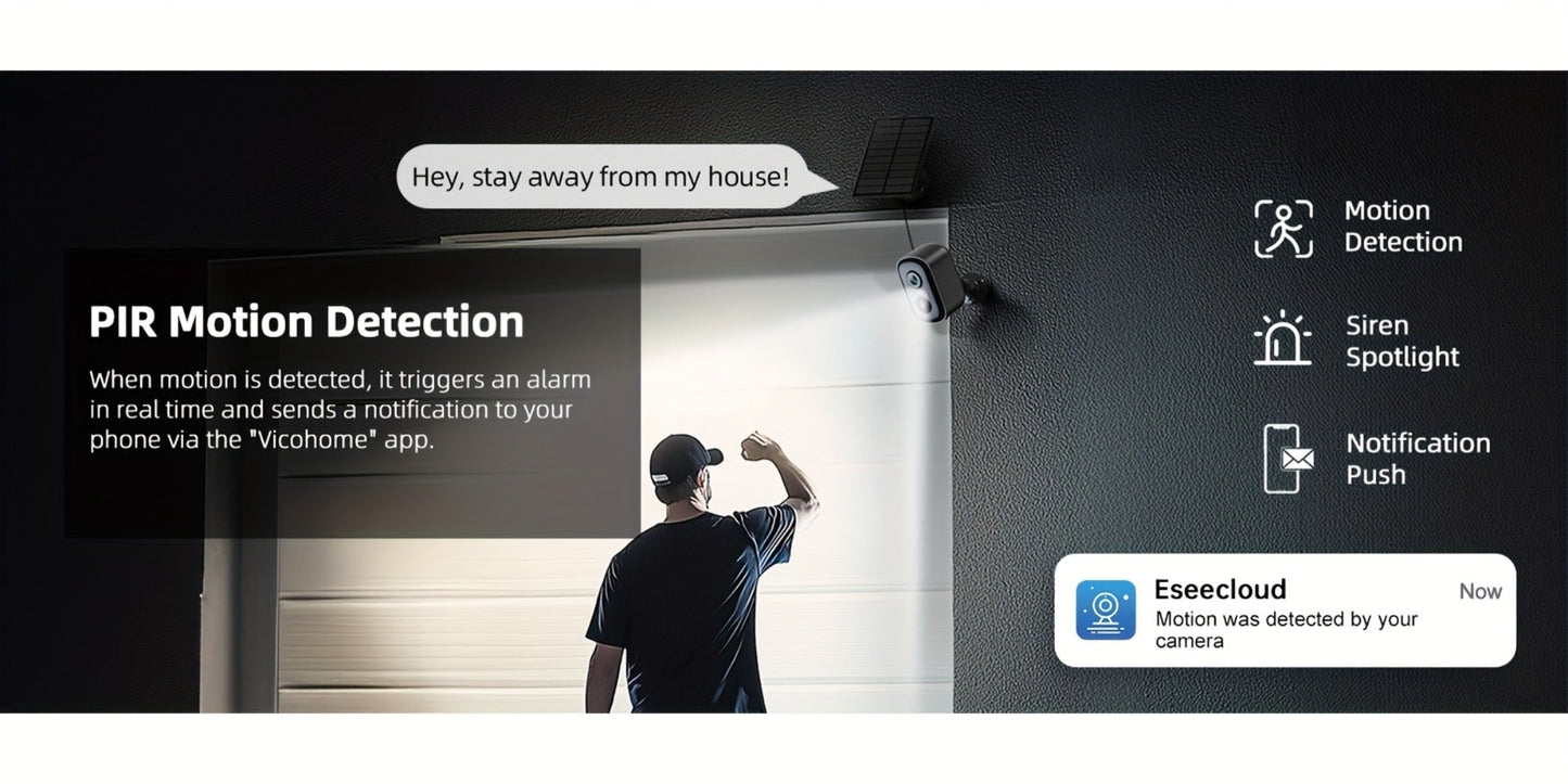 Black Dual-Band Solar WiFi Security Camera with Separate Panel and One- to Four-Camera Pack Options