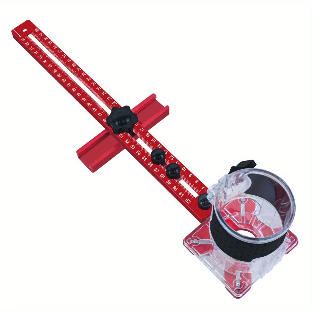Four-in-One Aluminum Router Circle Cutting Jig in Metric with Base or Inch Configuration without Base