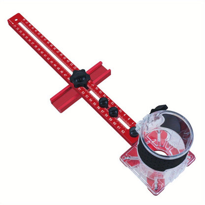 Four-in-One Aluminum Router Circle Cutting Jig in Metric with Base or Inch Configuration without Base