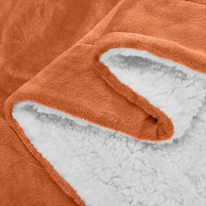 480GSM Sherpa Fleece Blanket – Double-Sided Heavy Warm Throw for Couch, Bed & Travel, Reversible All Season, 13 Colors, 3 Sizes