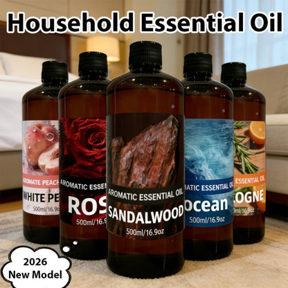 Premium Aromatic Oil Rose White Peach Ocean Sandalwood Woody Cologne Long-Lasting Fragrance for Diffuser Air Purifier Bedroom Living Room Car Odor Eliminator