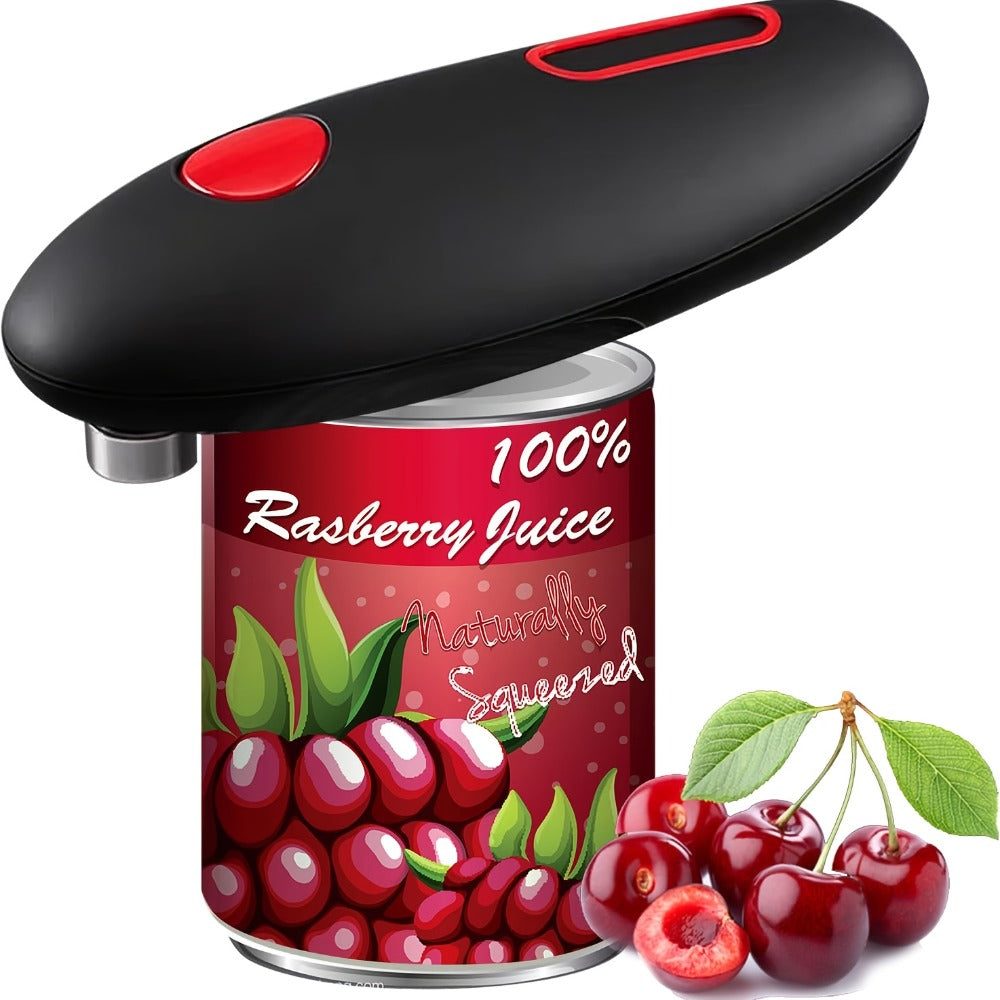 Electric Can Opener, One-Click Auto Shut-Off with Smooth Edge Cut — Safe & Easy for Elderly, Arthritis, Weak Grip | Fits All Round & Oval Cans | Great Gift for Home, Camping & Kitchen
