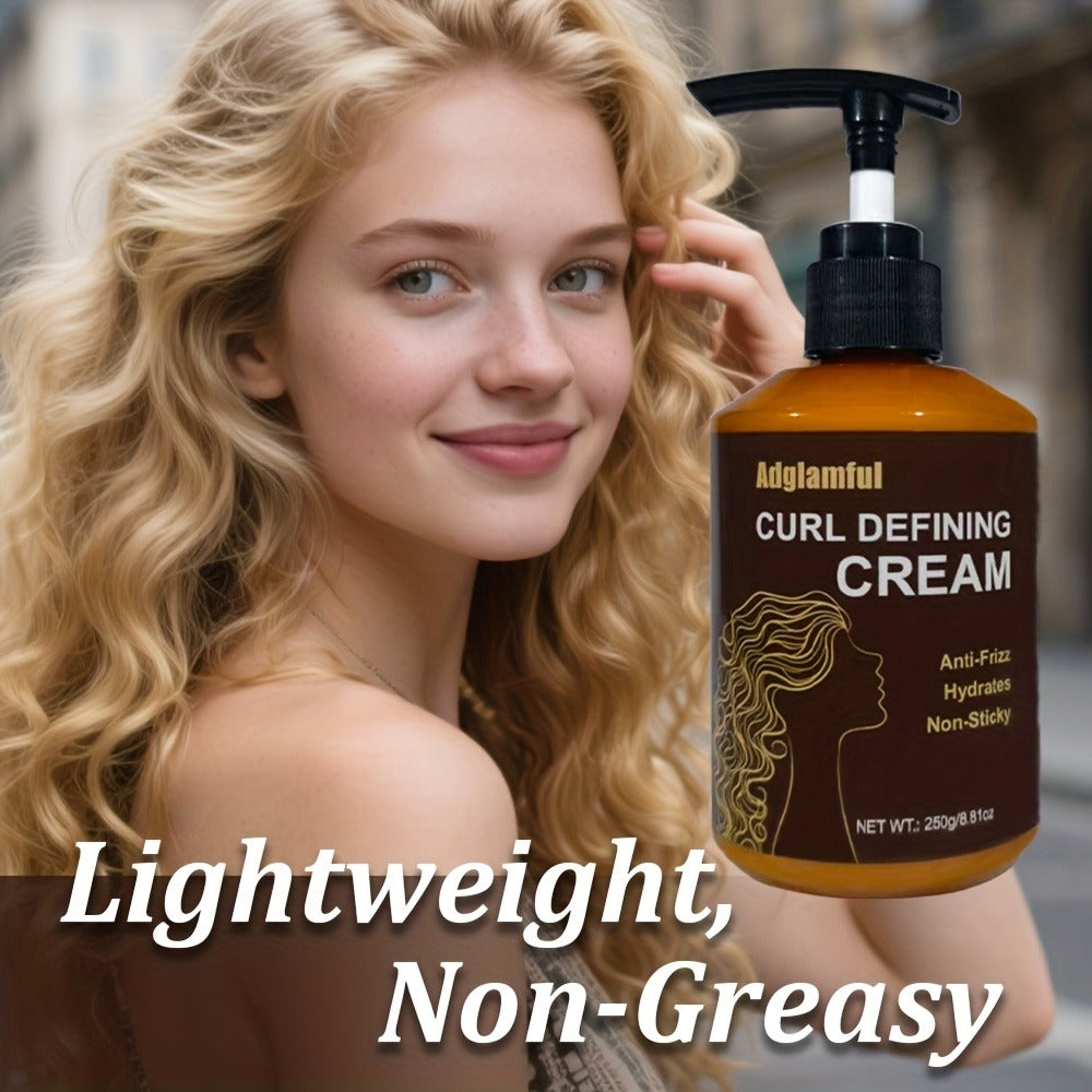 Pump-Bottle Curl Defining Cream with Leave-In Application for Wavy, Curly and Coily Hair Types