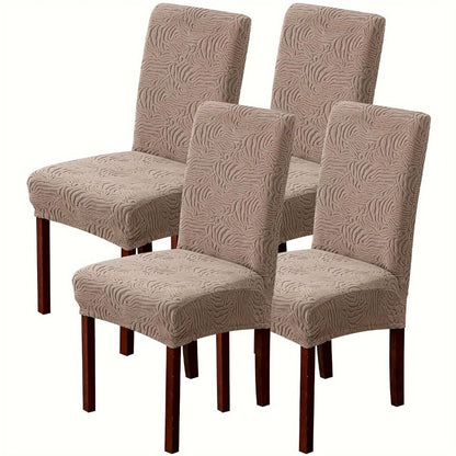 Chair Cover Set of 4 or 6 Stretch Jacquard Dining Slipcovers in Eight Available Color Choices