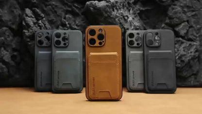 Folio Wallet Phone Case with Card Holder and Kickstand for Selected iPhone 11 through 16 Models