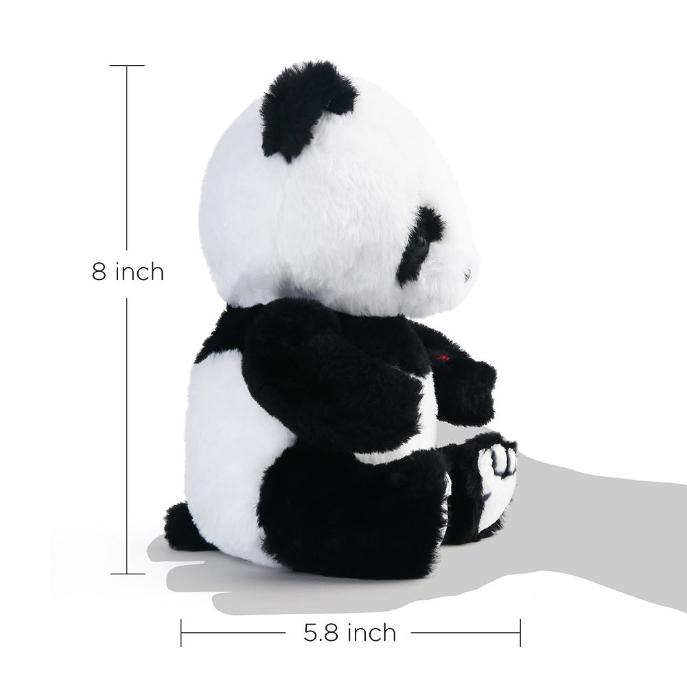 8-Inch Light-Up Panda Plush with Color-Changing LEDs, Soft Stuffed Body, Button Control and 2-AA Battery Compartment