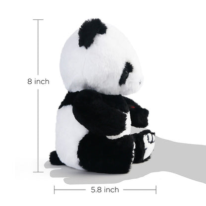 8-Inch Light-Up Panda Plush with Color-Changing LEDs, Soft Stuffed Body, Button Control and 2-AA Battery Compartment