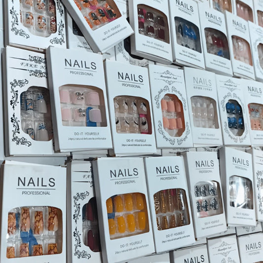 Press On Nails 576-Piece Full-Cover Assorted Glossy Variety Set with Reusable Styles for Parties and Daily Wear