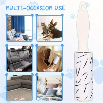 12-Piece Mini Portable Lint Roller Set with Patterned Covers for Clothing, Bags, Furniture and Travel
