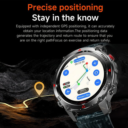 Smart Watch 1.46-Inch Round GPS Display with 3ATM Rating, Wireless Calling and Eight Strap Styles