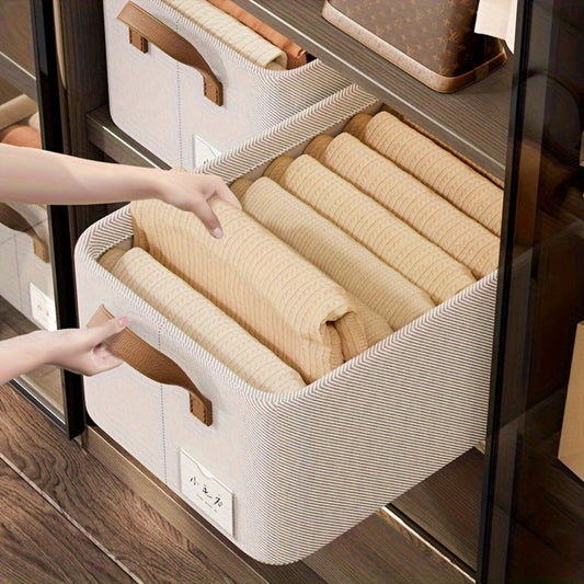 Large Fabric Storage Baskets with Handles 2 Pack Foldable Collapsible Storage Bins for Closet Bedroom Living Room Wardrobe Clothes Organizer Shelf Basket 26L