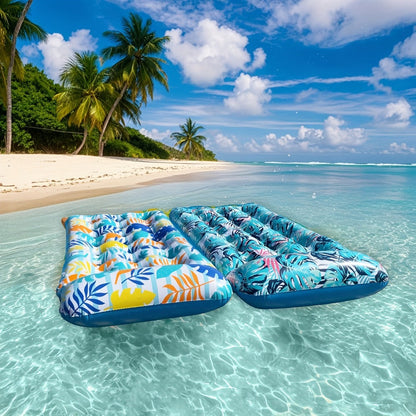 Inflatable Sun Tanning Pool Float Set with 200 x 95cm Mats, Mixed 2-Pack with Cup Holder or Regular 4-Pack