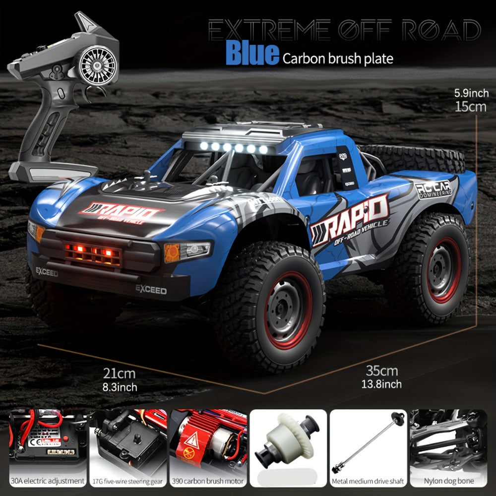 Remote Control Car, RAPTO 1:14 Scale 4WD Off-Road Truck with Carbon-Brush or Brushless Motor Variants and 2.4GHz Control