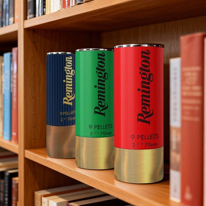 Insulated Tumbler 20oz Bullet and Hunting Graphic in Red, Green or Blue with Lid and Straw