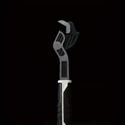Four-Piece Self-Adjusting Wrench Set in 6-, 8-, 10- and 12-Inch Sizes with Cr-V Material Marking