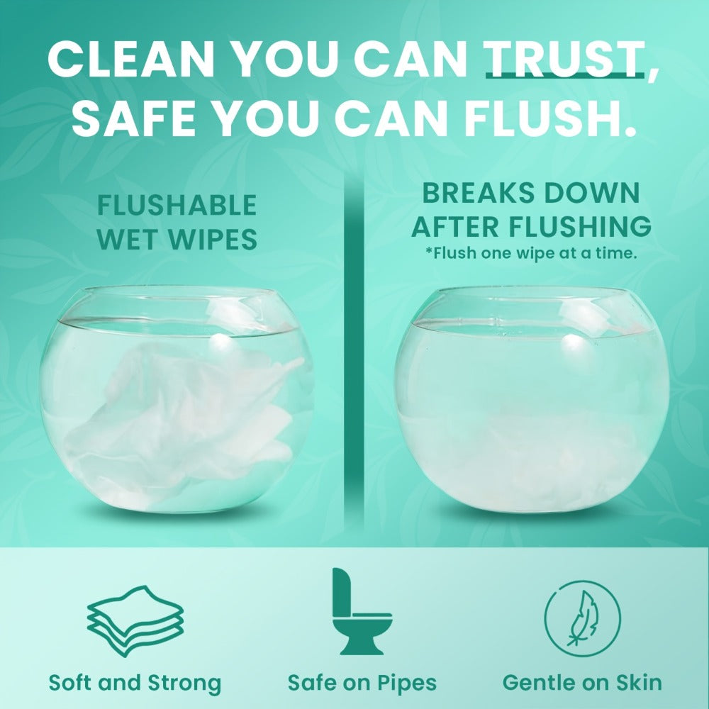 Extra-Large Unscented Adult Wet Wipes in 150 or 300 Count Packs for Bathroom, Camping and Travel Hygiene