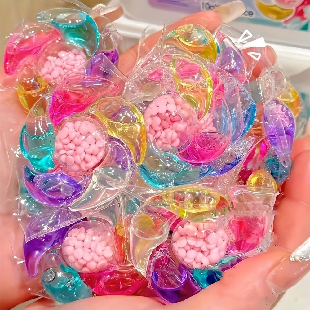 Multicolor Laundry Detergent Gel Pods with Individual Pod Design in 200g, 300g or 600g Packages
