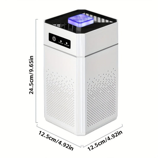 Air Purifier with HEPA Filter, USB Power, Compact Desktop Form and White Finish for Bedroom or Office