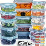 Blue 48-piece set (24 containers + 24 lids)