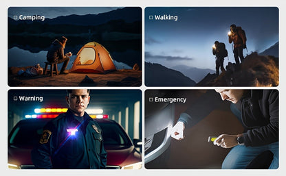 Flashlight Ultra-Thin Pocket 2-Pack Set with Six Lighting Modes, Main Beam and COB Side Panel