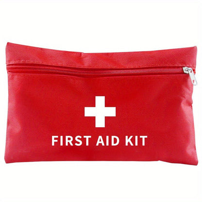 Sixteen Empty Red First Aid Storage Pouches with Full-Open Zippers, White Cross Print and 20 x 14 cm Size