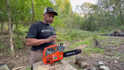 NEO-TEC NCS2500 Top Handle Gas Chainsaw 12-Inch – 25.4CC 2-Stroke, One-Hand Operation, 8 lbs, Easy Start, Portable Tree Cutting Saw