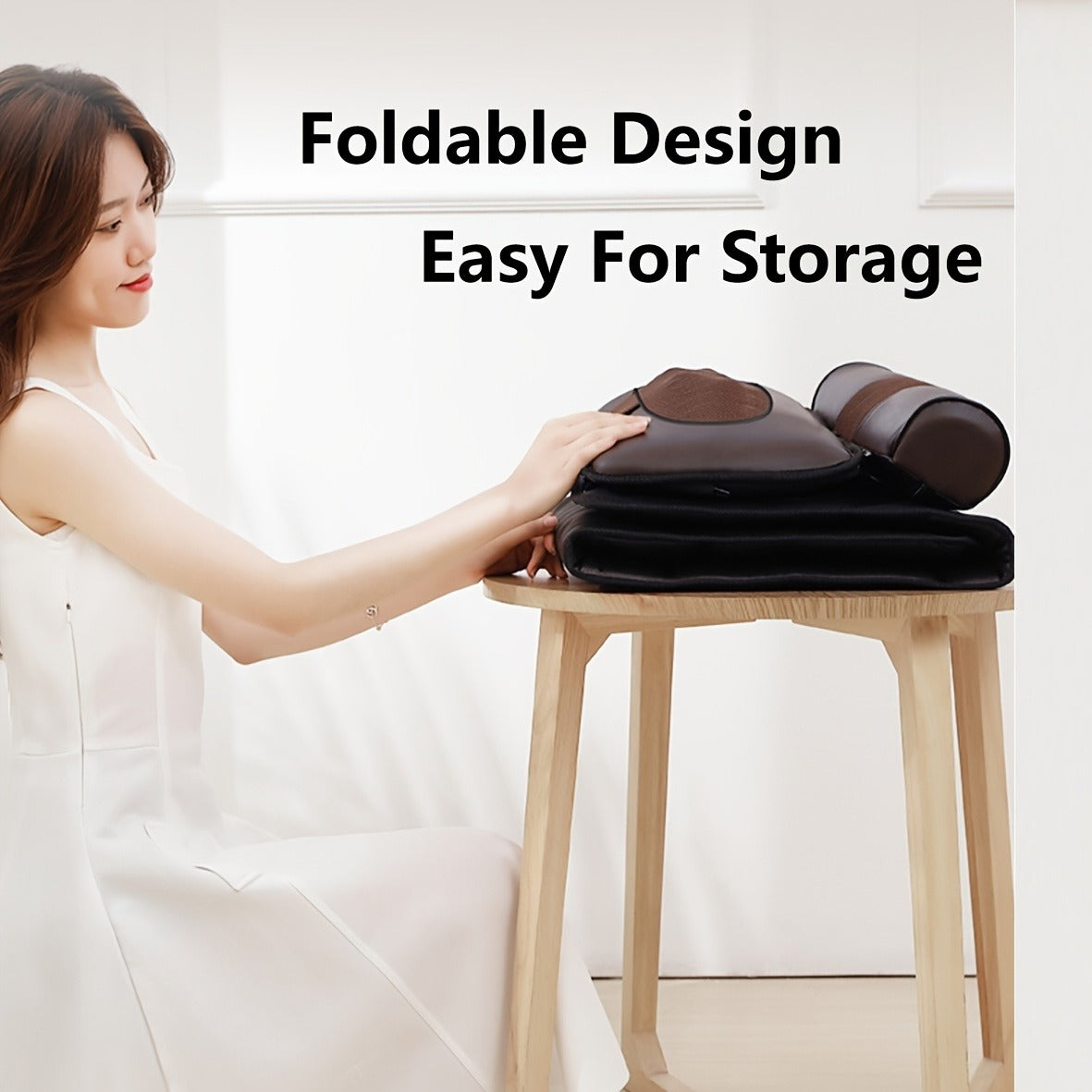 EMS Leg Massager Full Body Massage Pad 10-Zone Wave Vibration Kneading Pillow with Foot Calf Massager Hot Compress & Storage Bag