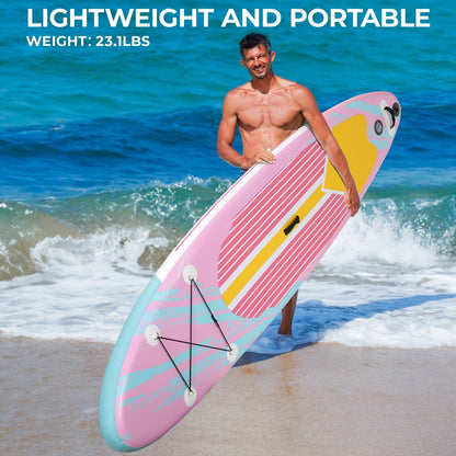 Inflatable Stand-Up Paddle Board in 10, 11 or 12-Foot Lengths with Five Colors and Three-Fin Layout