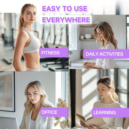 Grey Adjustable Posture Brace with Shoulder Straps and S, M, L or XL Size Options for Daily Routines