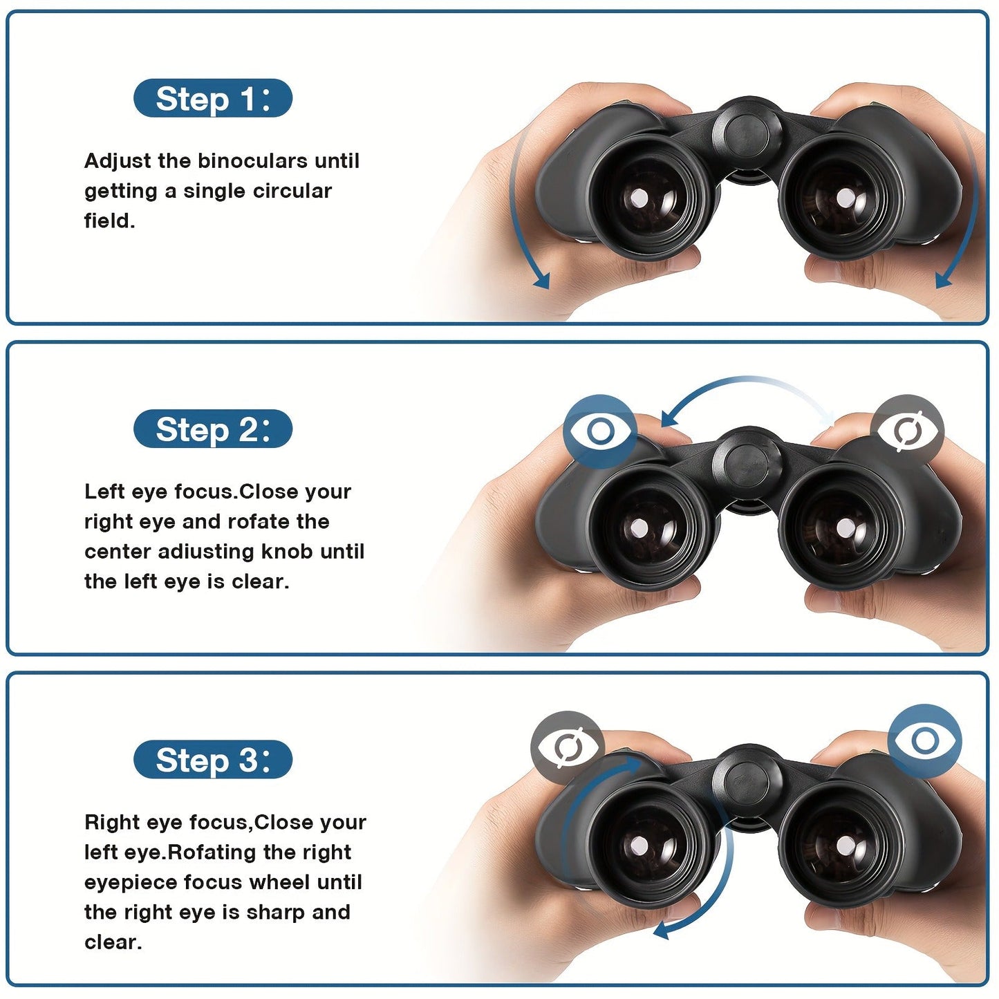 10x50 Binoculars with Phone Adapter – Bird Watching & Travel