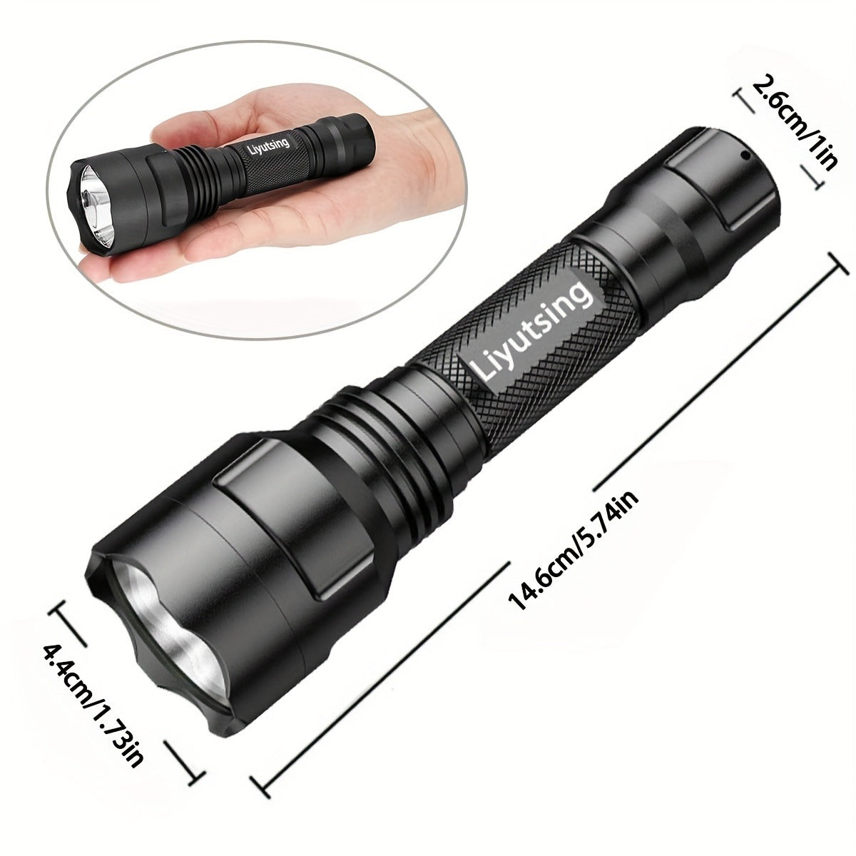 Night Hunting Flashlight with Remote Control Switch – 350 Yards High Power Green Red White Light, 18650 Rechargeable, Multiple Mounts for Hunting, Fishing, Camping & Beekeeping, Best Gift for Men