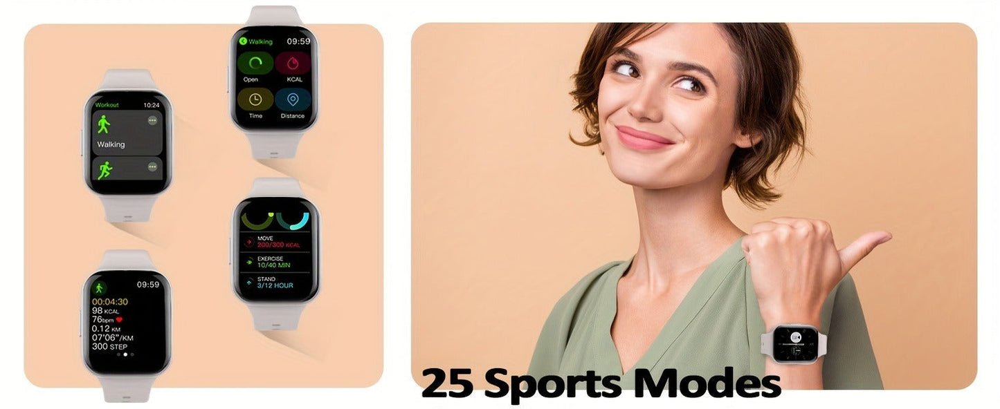 Smartwatch – 1.69" HD Screen, 25 Sports Modes, IP68, Source-Listed Color Options & Everyday Wear Design
