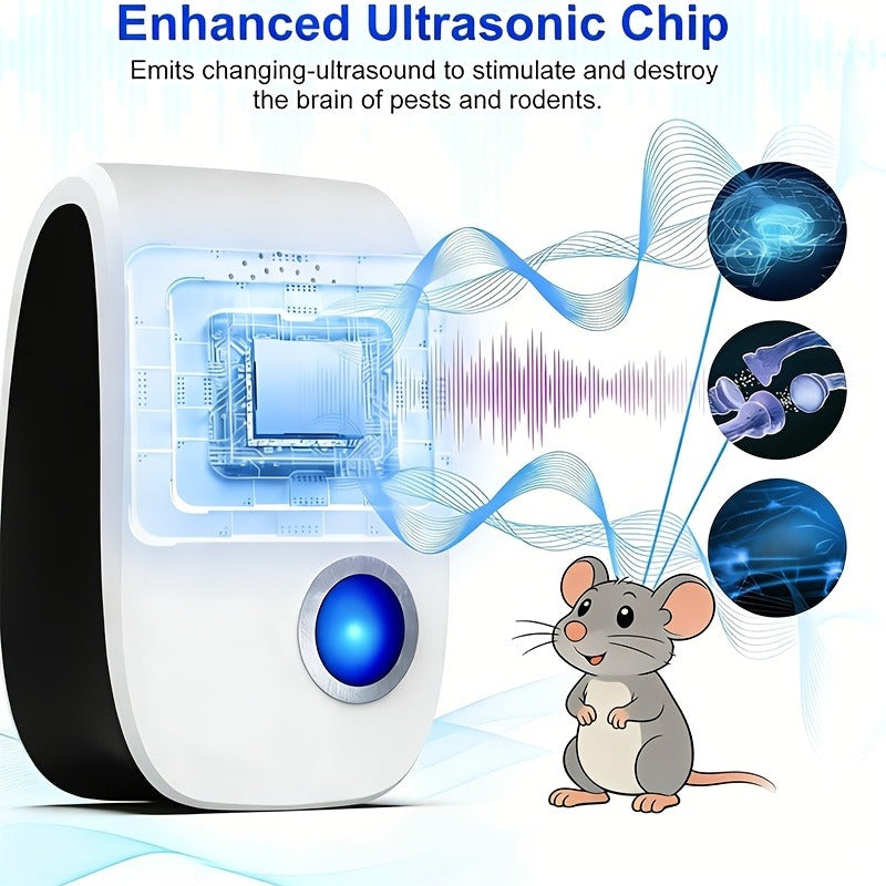 Ultrasonic Pest Repeller Plug-In 2025 Upgrade, Electronic Indoor Pest Control for Cockroaches, Mice