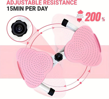 Fitness Equipment Waist Twist Stepper with Resistance Tubes, 360-Degree Pedal Motion and Three Options